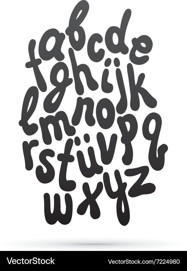 Hand lettering font alphabet Vector Image
