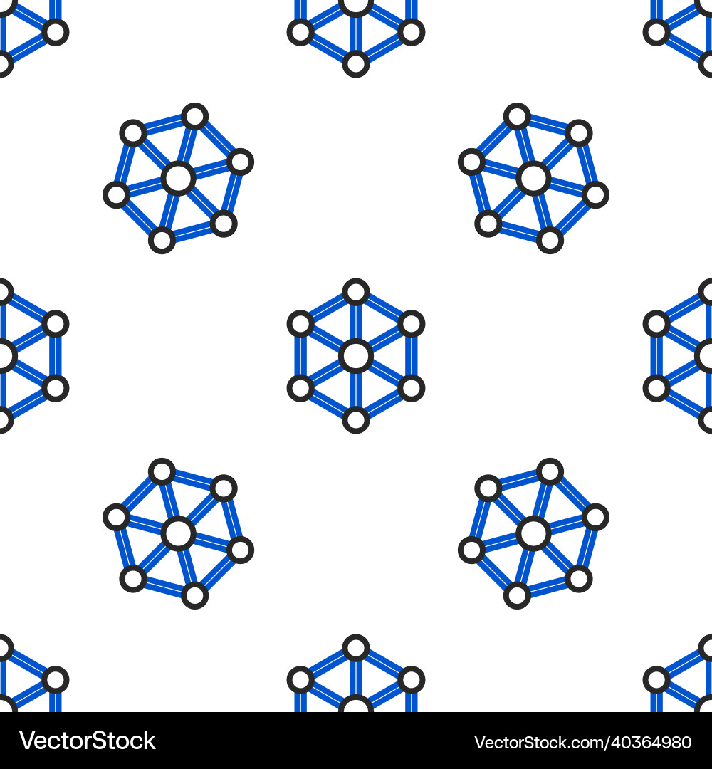 Line blockchain technology icon isolated seamless Line blockchain technology icon isolated seamless Vector Image