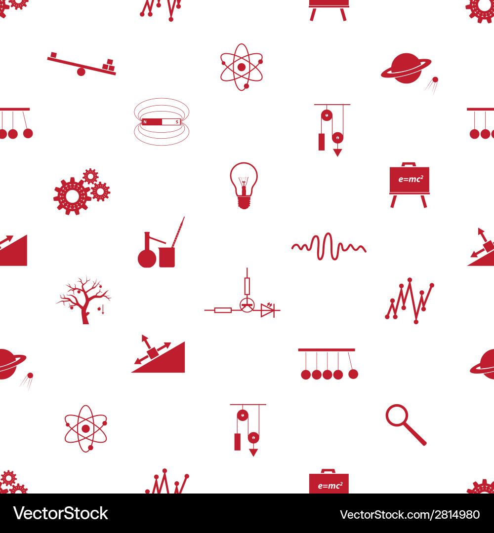 Physics icons seamless pattern eps10 Vector Image