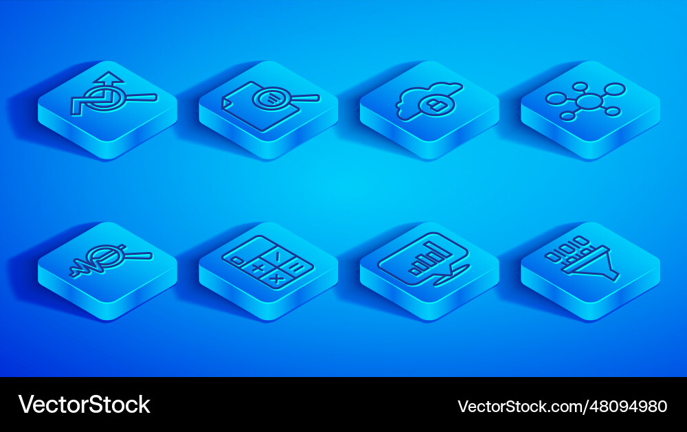 Set line search data analysis document with graph Set line search data analysis document with graph vector image