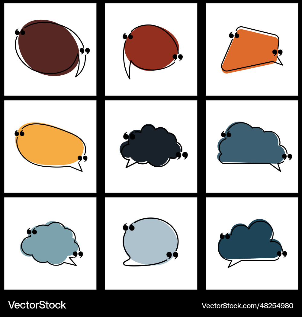 Set of speech bubbles different shape Vector Image