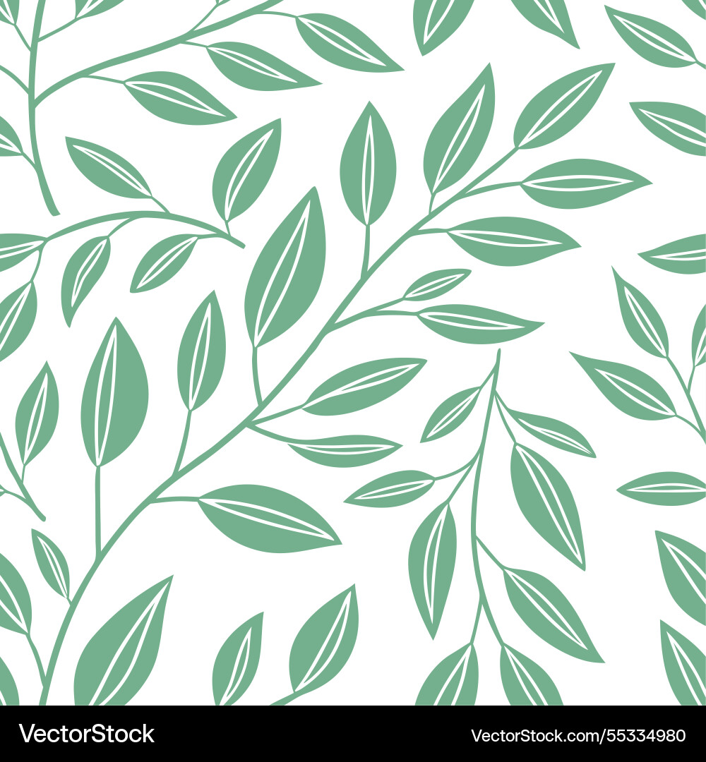Simple leaf pattern seamless tile design Vector Image