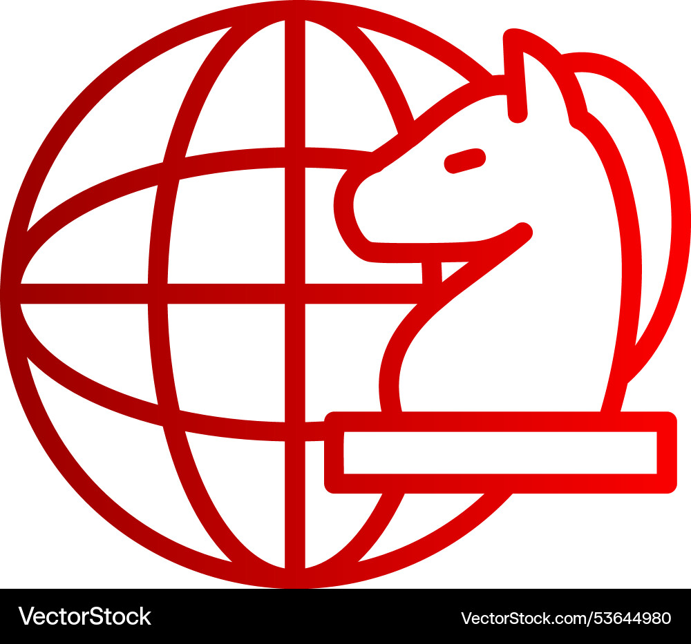 Strategy line gradient icon Vector Image