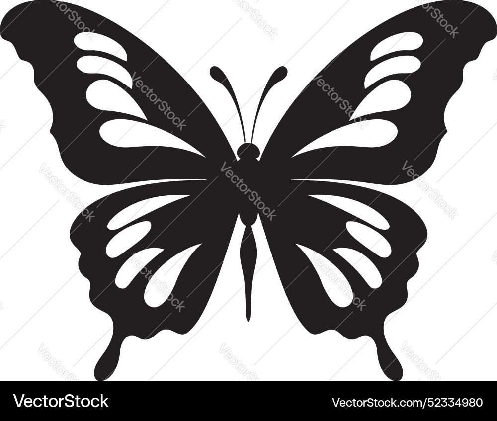 Sublime wingspan butterfly icon elegant flutter Sublime wingspan butterfly icon elegant flutter Vector Image