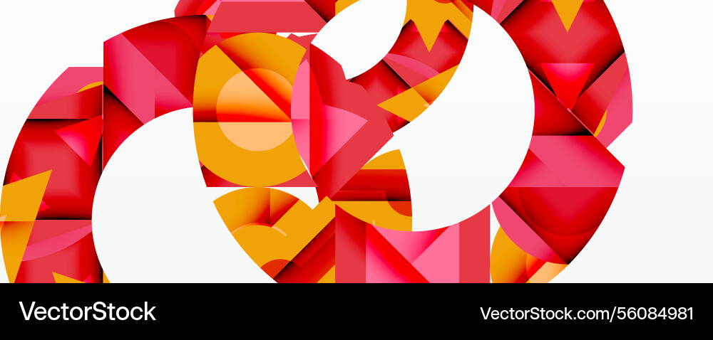 Abstract geometric composition with interlocking Abstract geometric composition with interlocking vector image