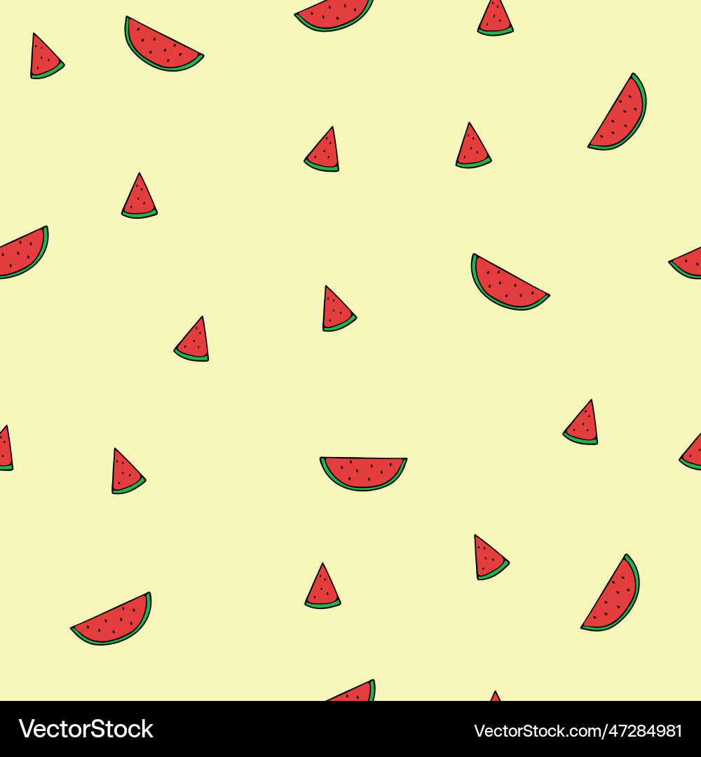 Abstract watermelon repeating pattern Vector Image
