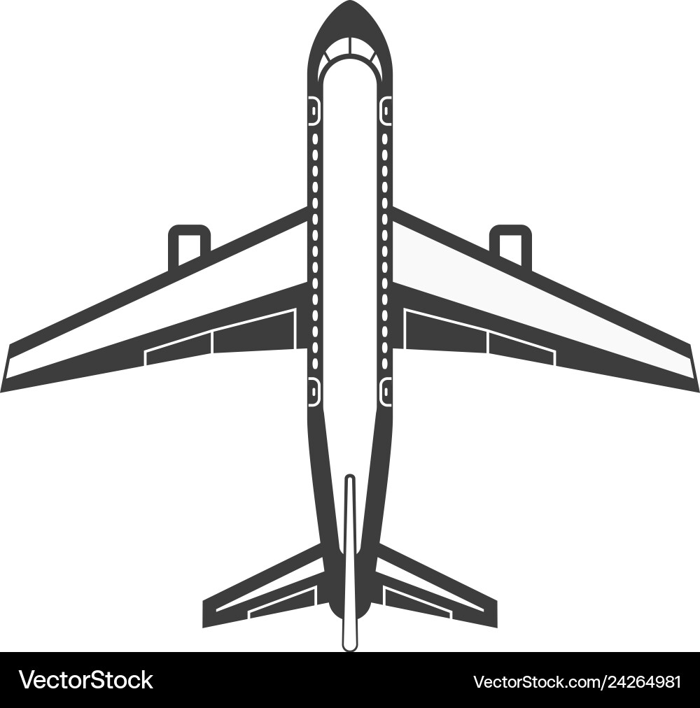 Airplane simple icon Airplane simple icon vector image