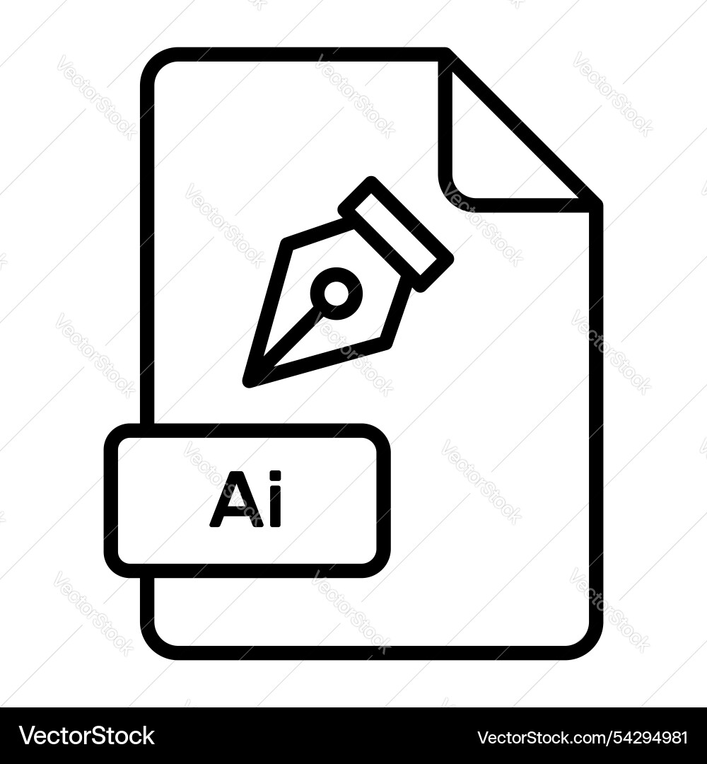 An amazing icon of ai file editable design Vector Image