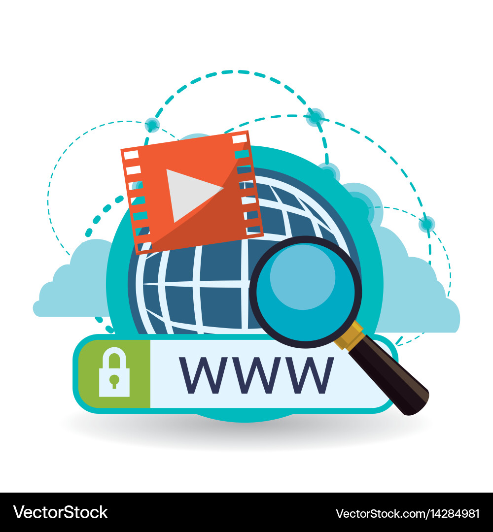 Cloud computing design media icon isolated vector image