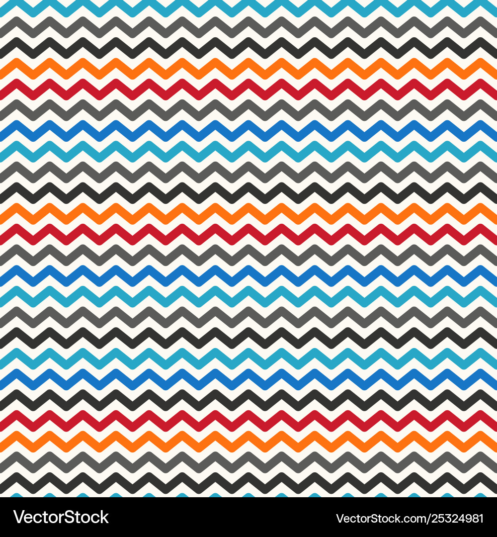 Color zigzag seamless pattern vector image