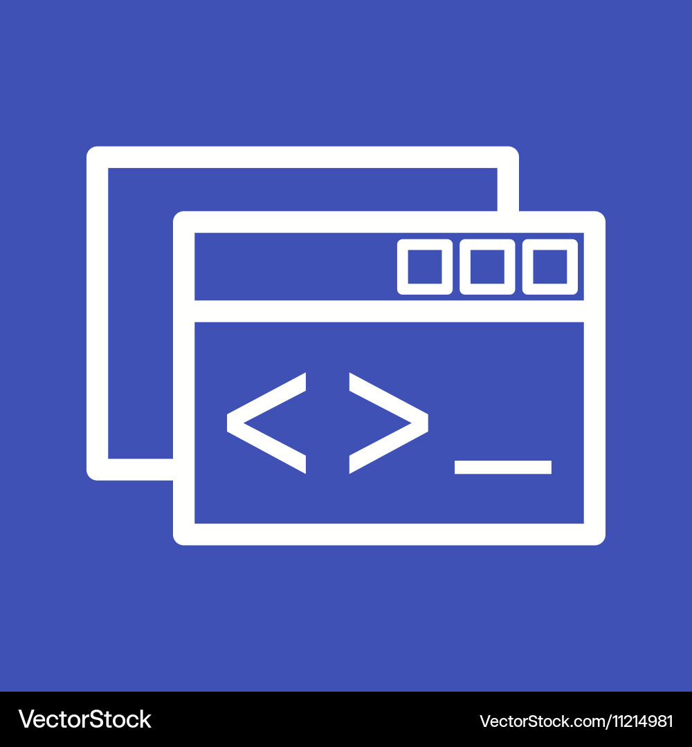 Custom coding vector image