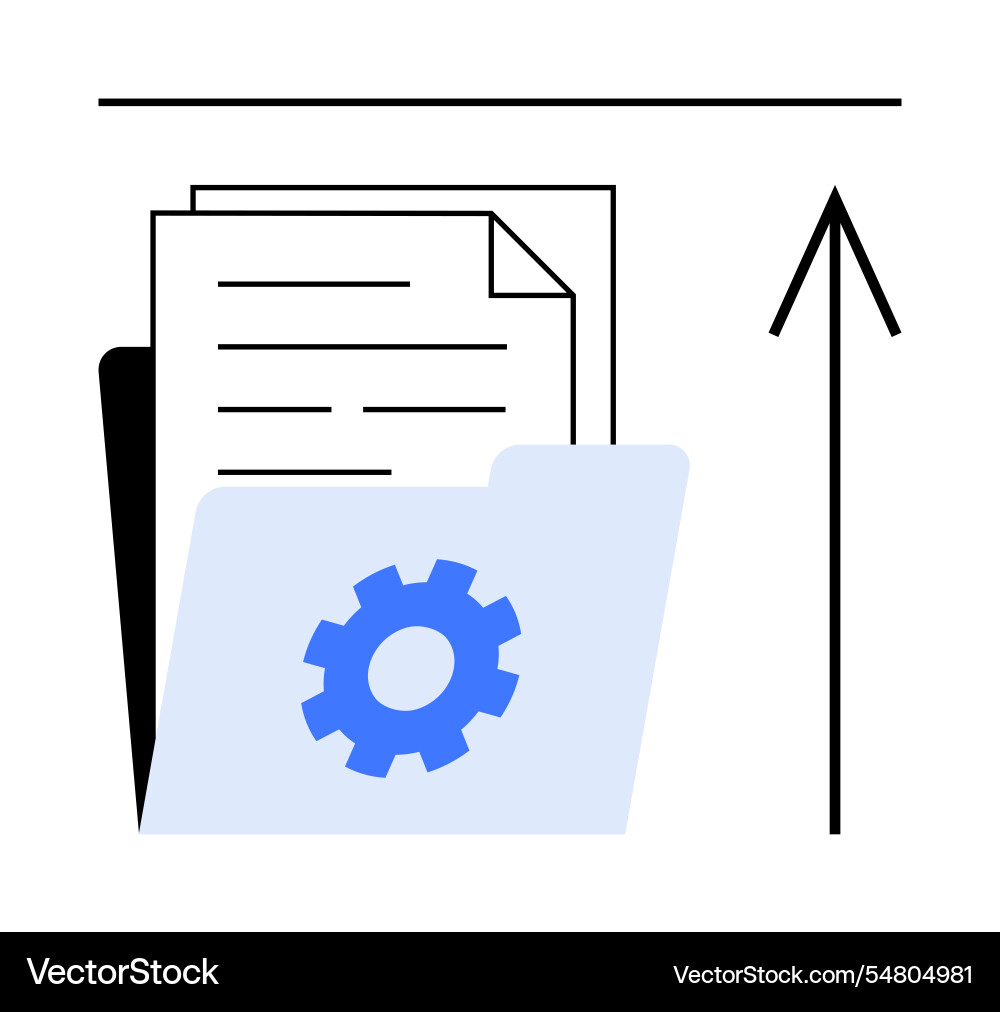 Document management and organization with file Document management and organization with file vector image