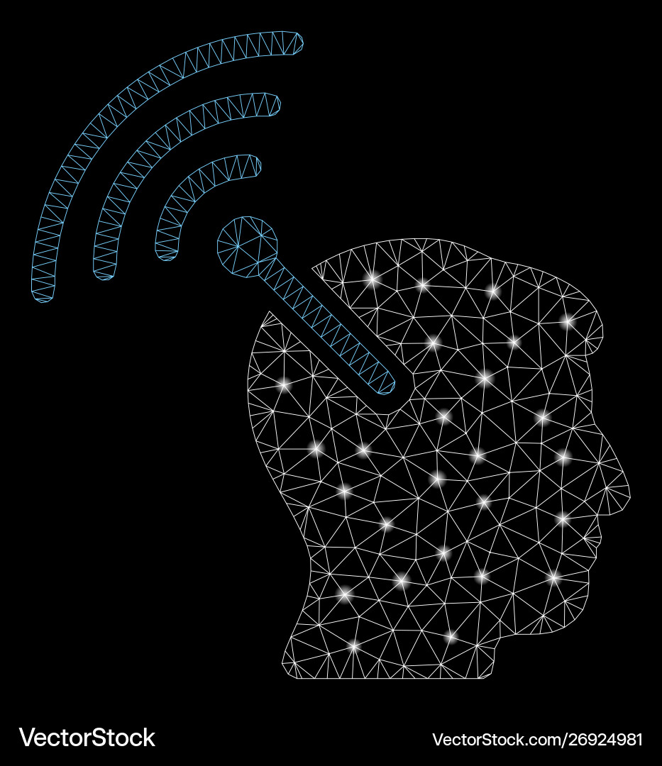 Flare mesh network radio neural interface Flare mesh network radio neural interface vector image