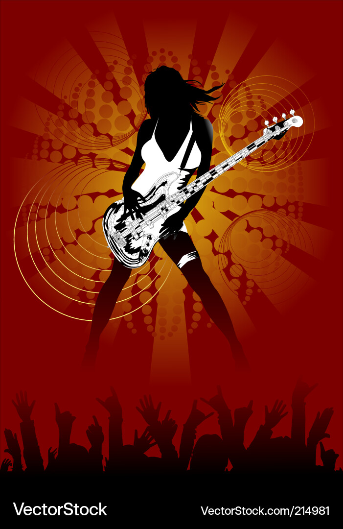 Rock Star Silhouette Vector Image