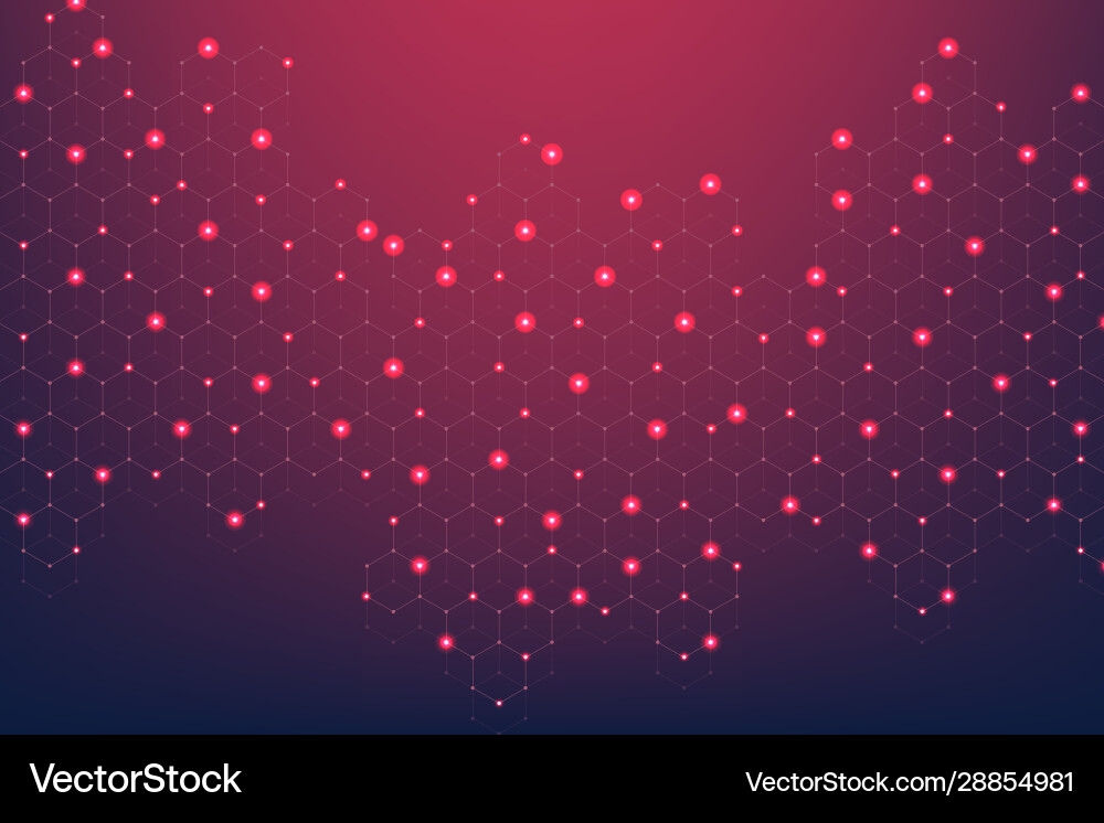 Technology abstract lines and dots connect Vector Image