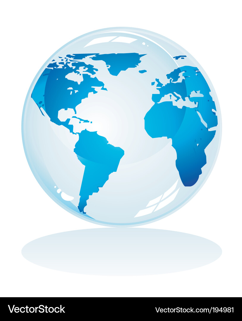 World Globe Background Vector Image