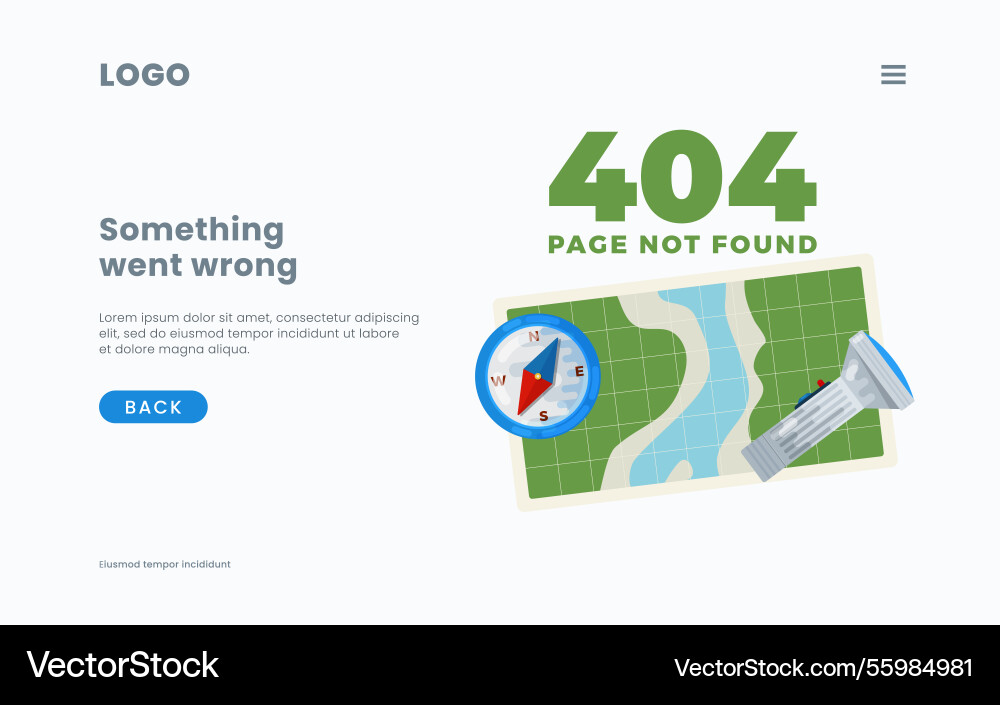 Wrong webpage layout 404 error page not found Wrong webpage layout 404 error page not found Vector Image