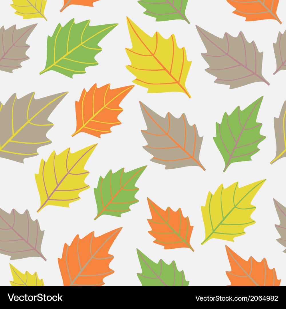 A seamless pattern with leafautumn leaf background vector image