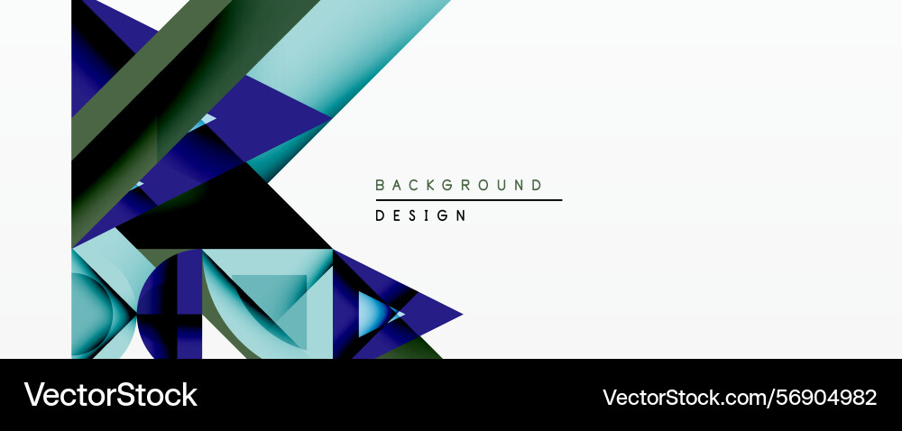 Abstract geometric shapes overlap creating vector image