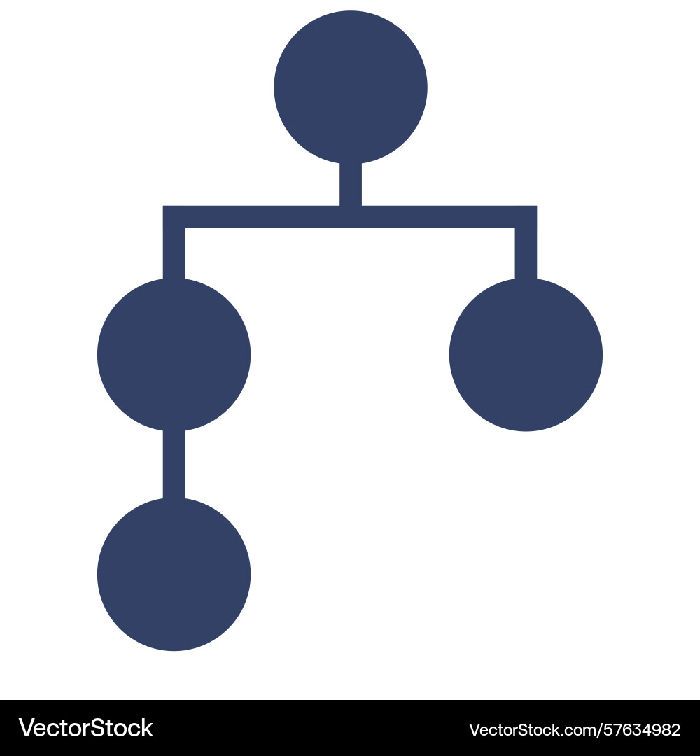 Abstract of a hierarchical structure represented Abstract of a hierarchical structure represented vector image