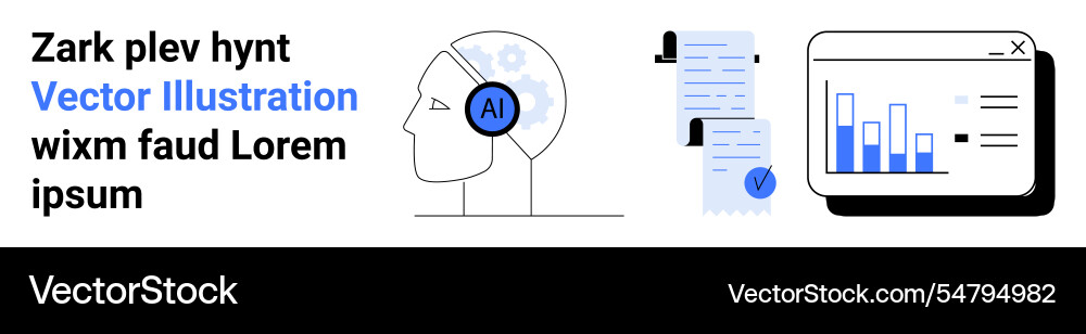 Ai technology data analysis and dashboard Ai technology data analysis and dashboard vector image