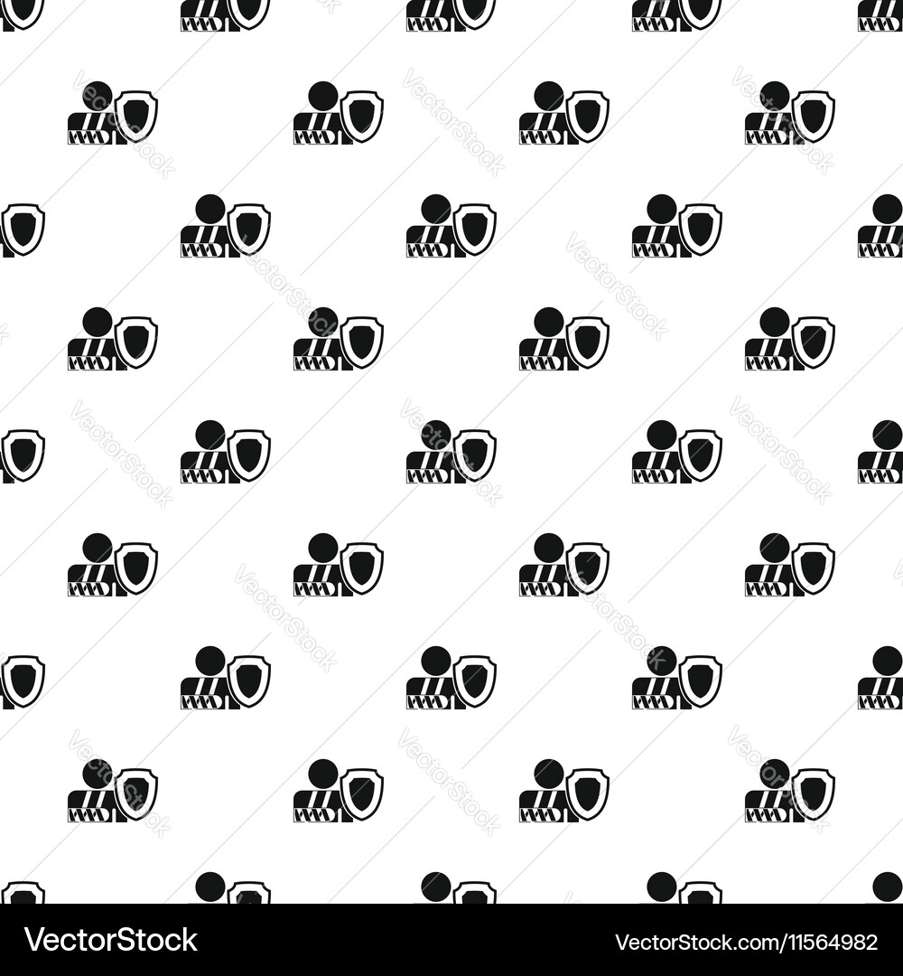 Broken hand and safety shield pattern simple style vector image
