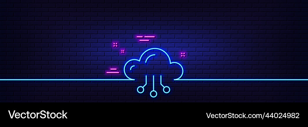 Cloud computing line icon internet data storage Cloud computing line icon internet data storage Vector Image