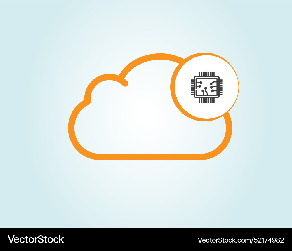 Cloud data hosting Cloud data hosting vector image
