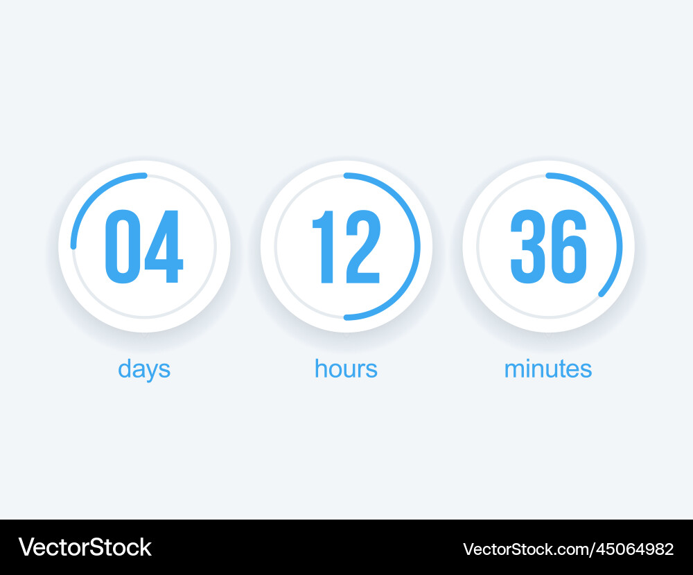 Countdown Timer Clock Icon vector image