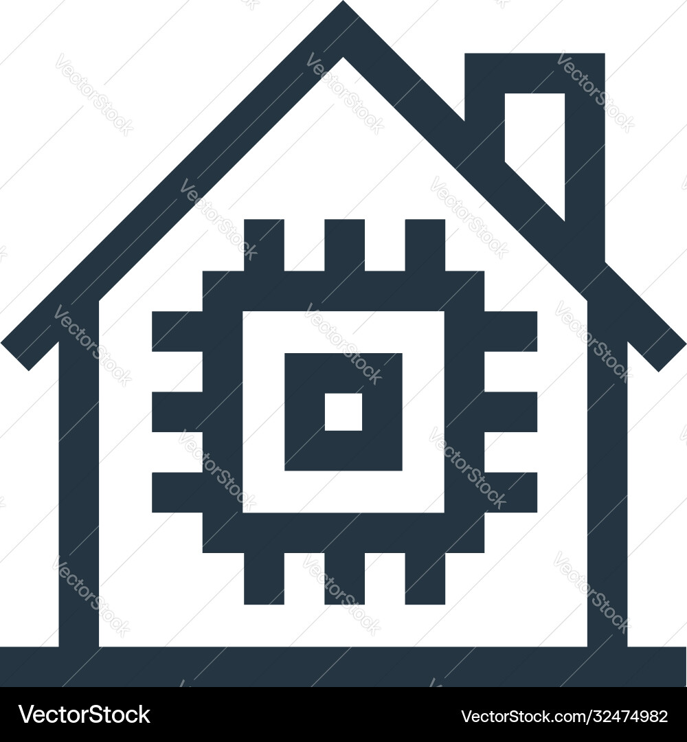 Cpu icon editable stroke linear symbol Cpu icon editable stroke linear symbol vector image