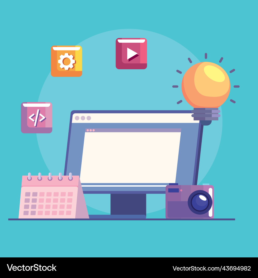 Design and development tech Vector Image