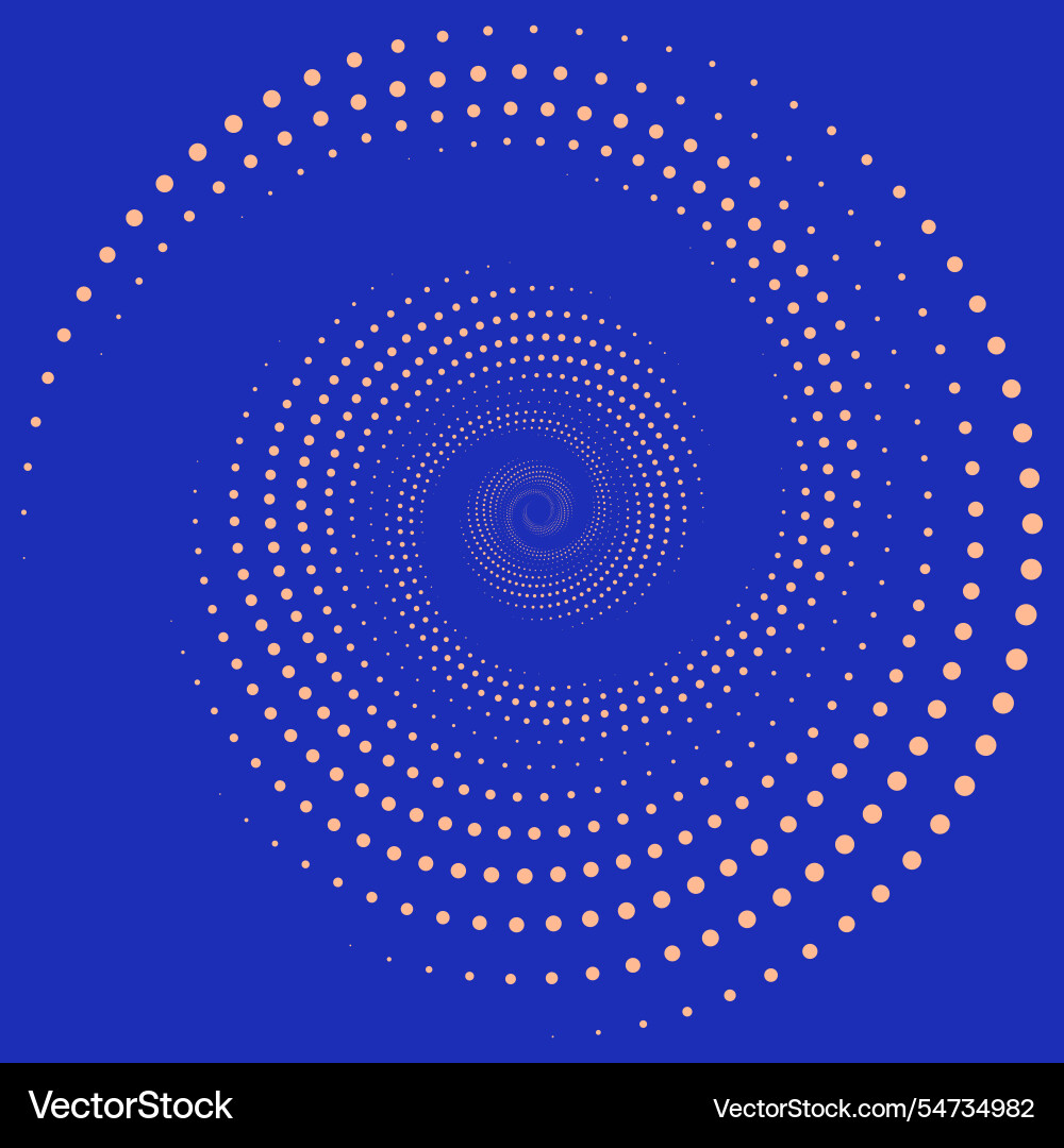 Design spiral peach fuzz dots backdrop Design spiral peach fuzz dots backdrop vector image