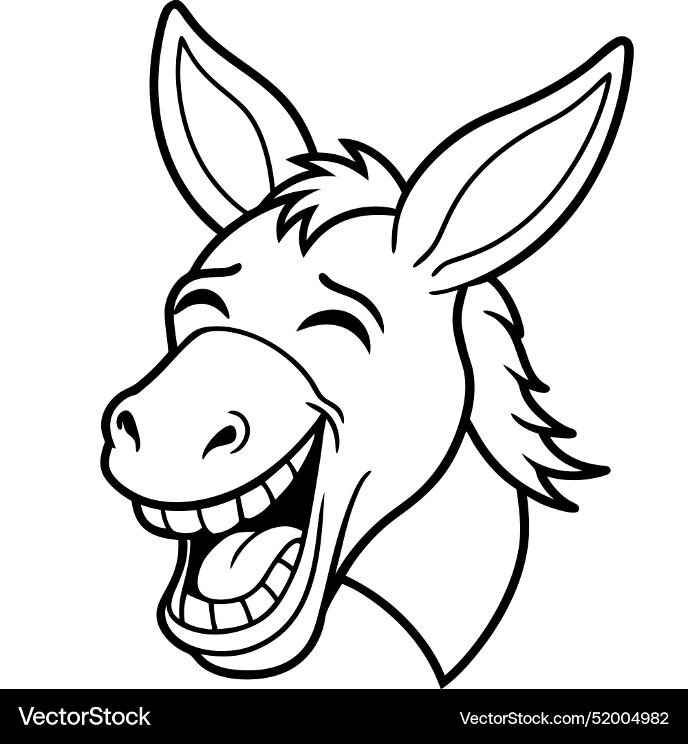 Donkey Laughs Icon Royalty Free Vector Image Vectorstock