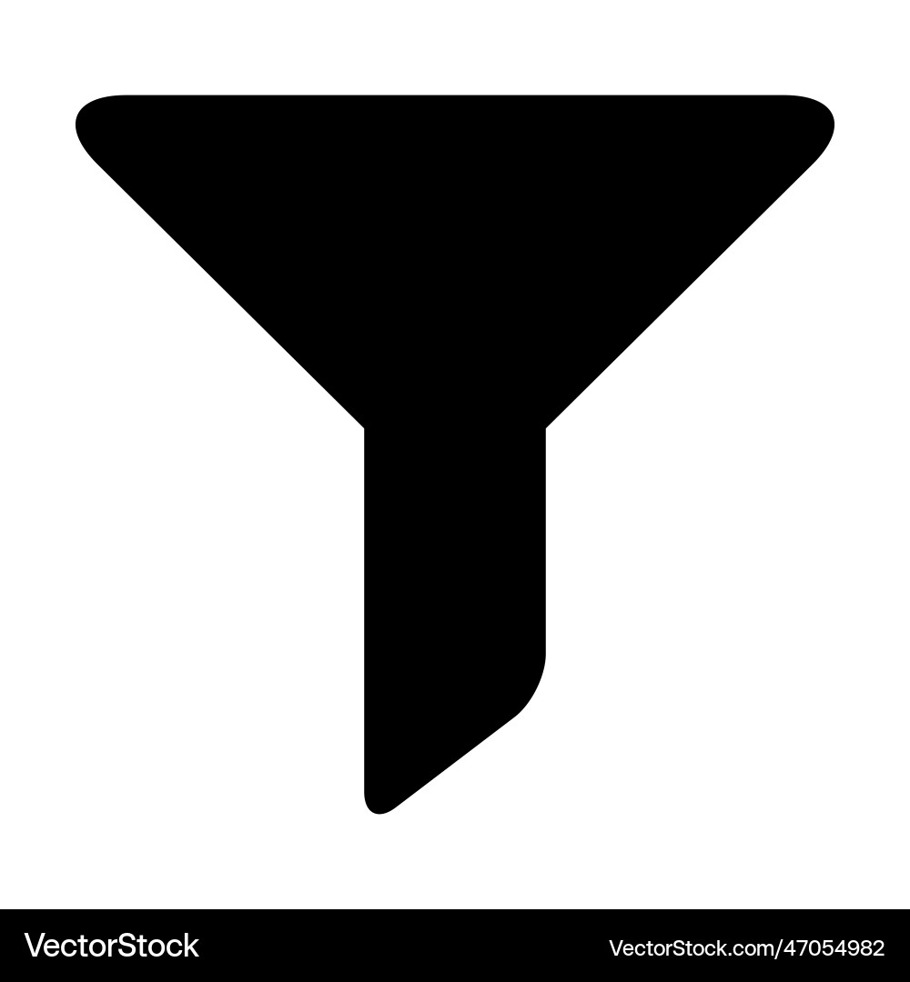 Filter button web shape icon flat filtering Filter button web shape icon flat filtering vector image