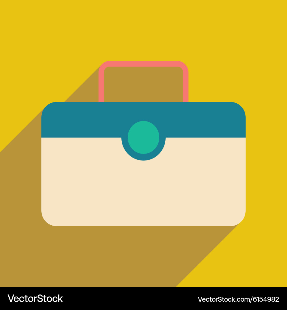 Flat with shadow icon and mobile application Vector Image
