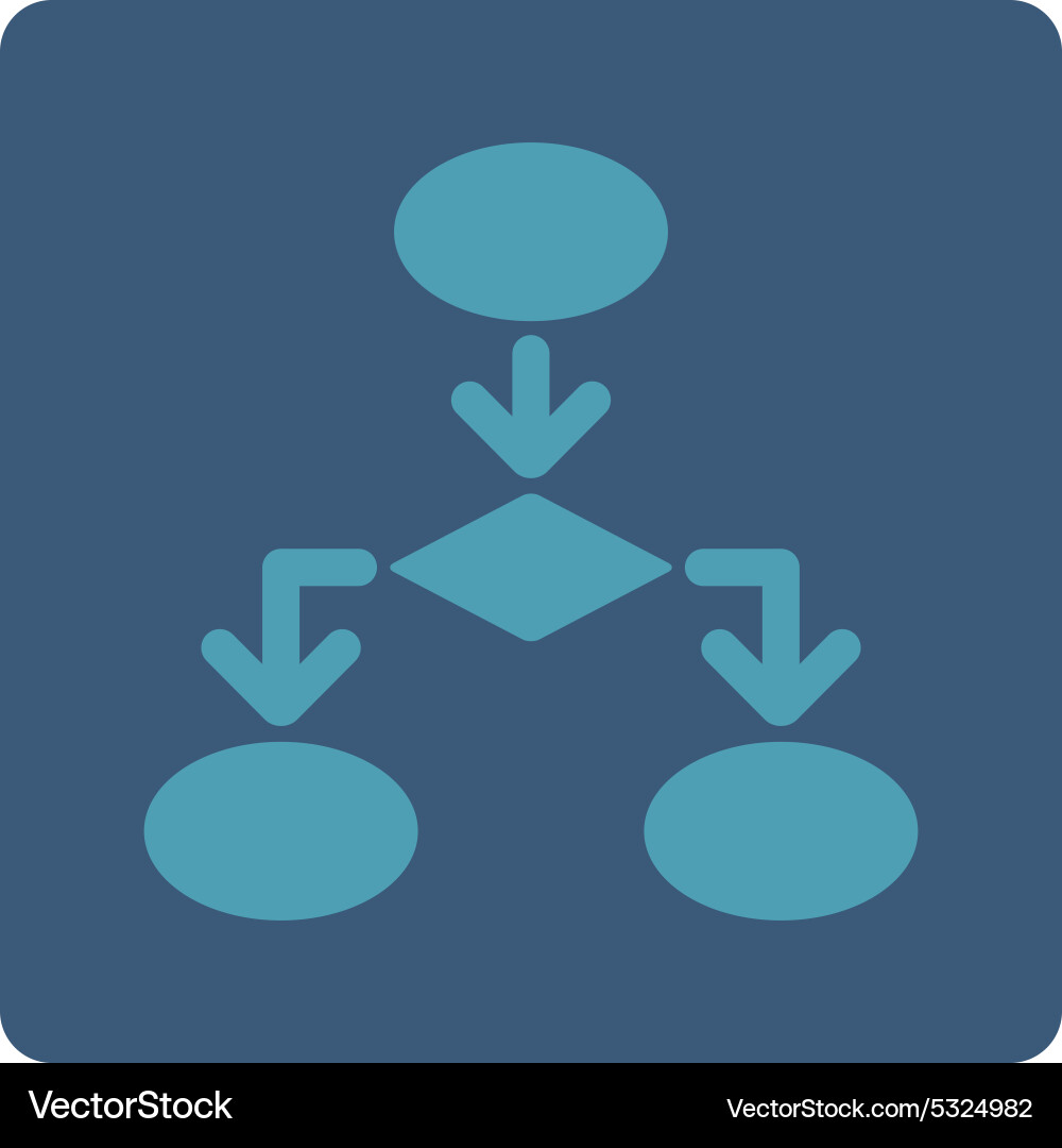 Flowchart icon from commerce buttons overcolor set Vector Image