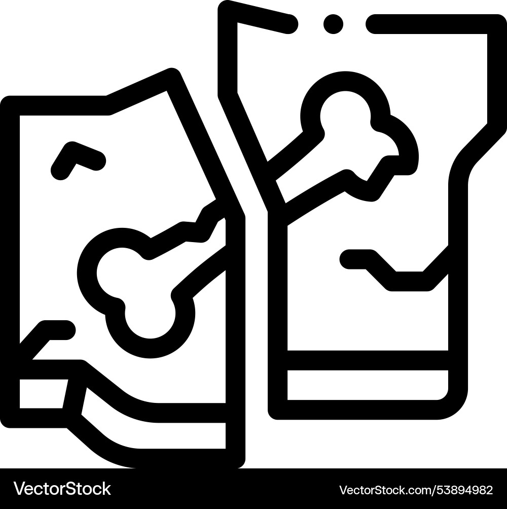 Fossil icon thin linear style design isolated Fossil icon thin linear style design isolated vector image