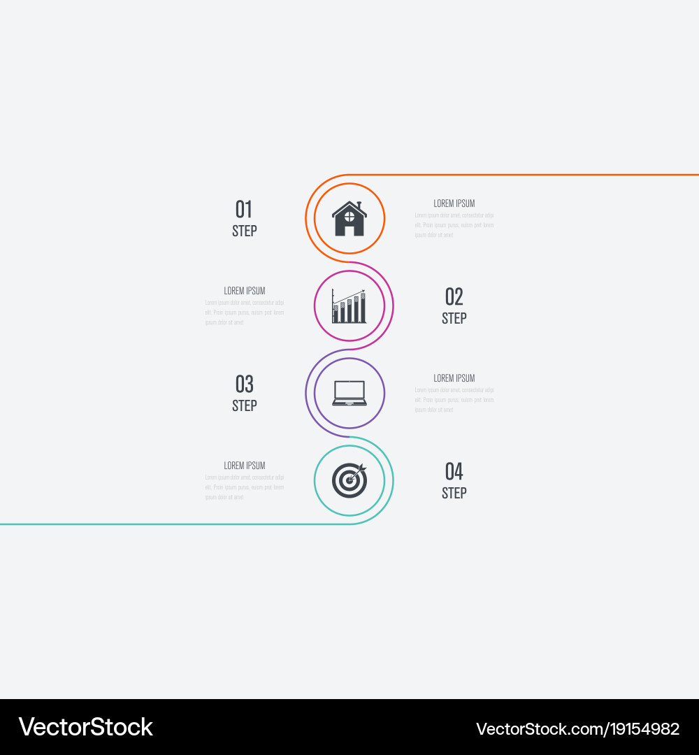 Infographic Data Charts with Circles vector image