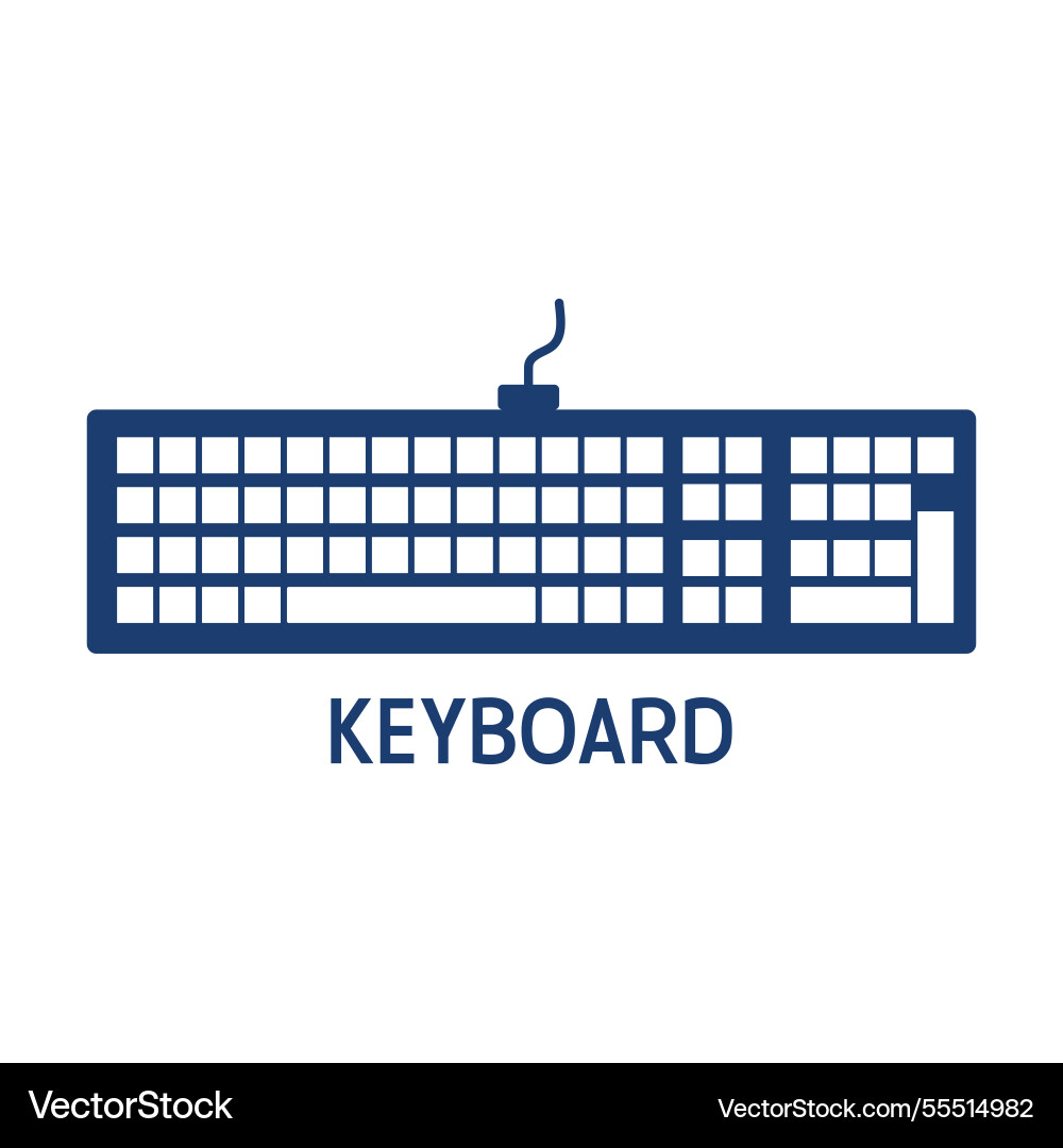 Keyboard icon computer input tech symbol Keyboard icon computer input tech symbol vector image