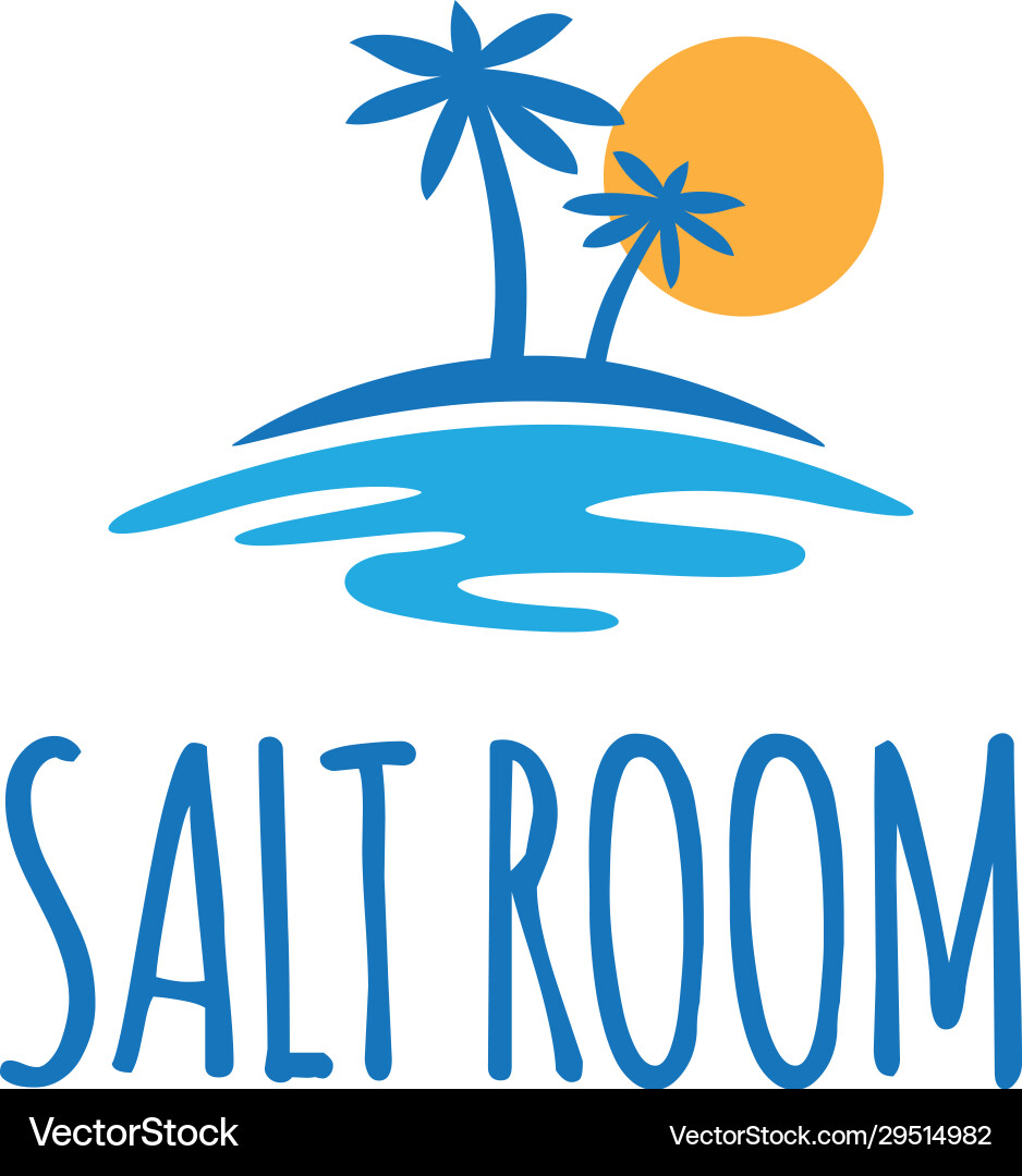 Logo salt room recreation Vector Image