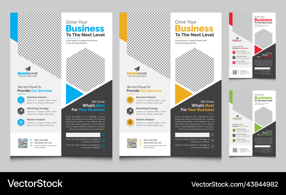 Modern corporate business flyer leaflet template vector image