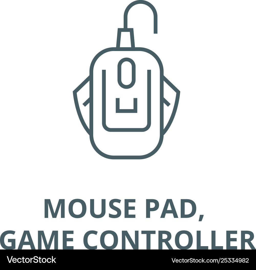 Mouse pad game controller line icon Mouse pad game controller line icon Vector Image