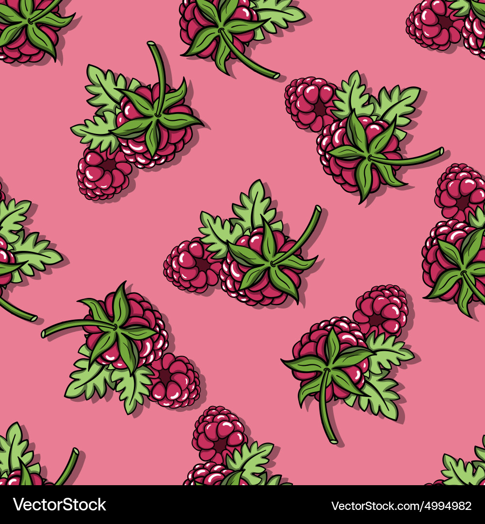 Raspberrypattern3 Vector Image