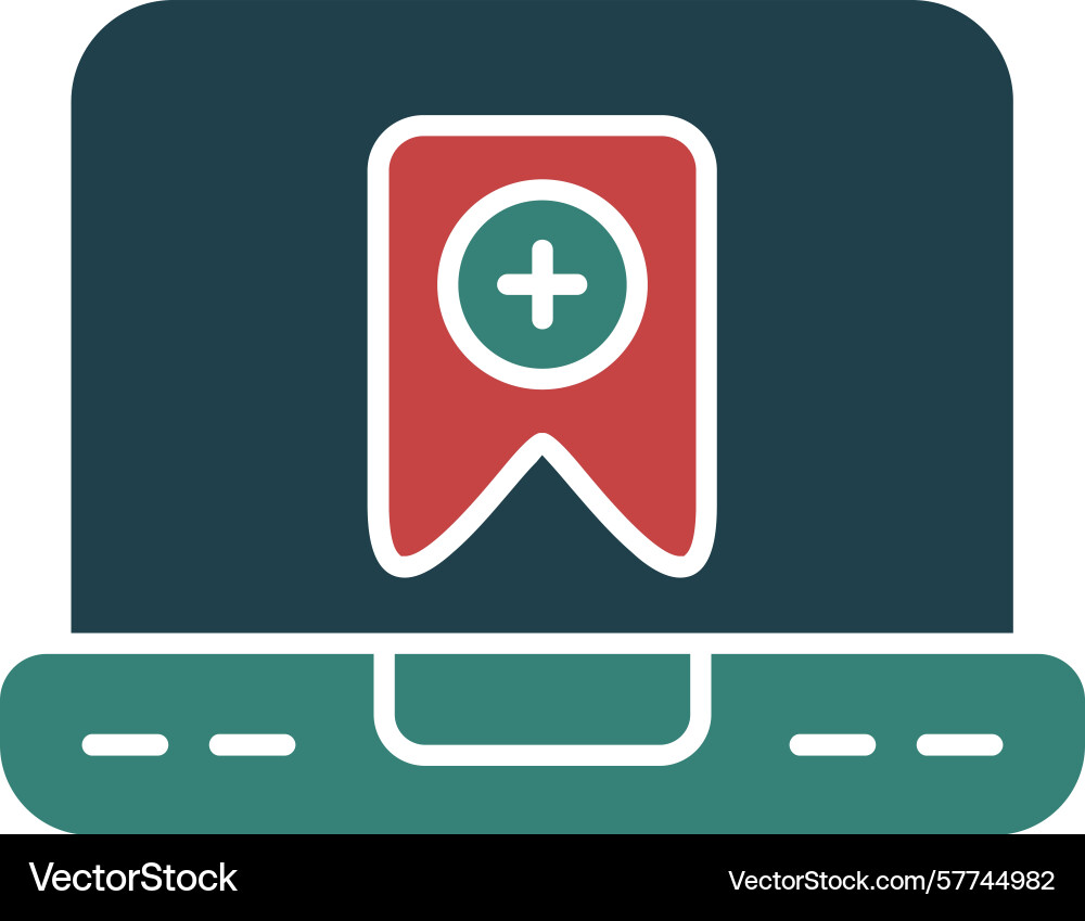 Save for later glyph multi color icon Vector Image