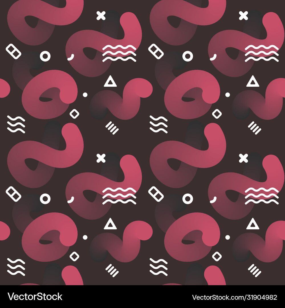 Seamless endless pattern with fluid colorful vector image