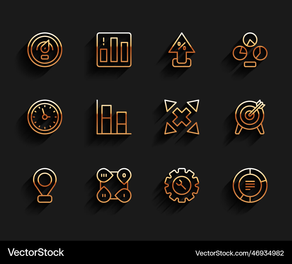 Set line location infographic element digital Set line location infographic element digital Vector Image