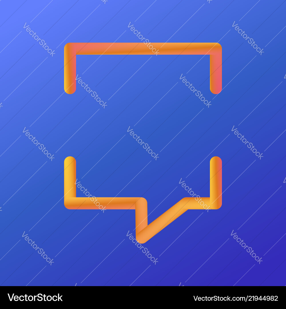 Square gradient speech bubble made from circle Square gradient speech bubble made from circle vector image