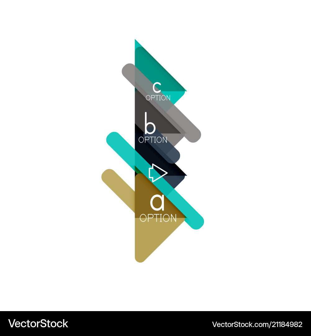Triangle data visualization design option Triangle data visualization design option Vector Image