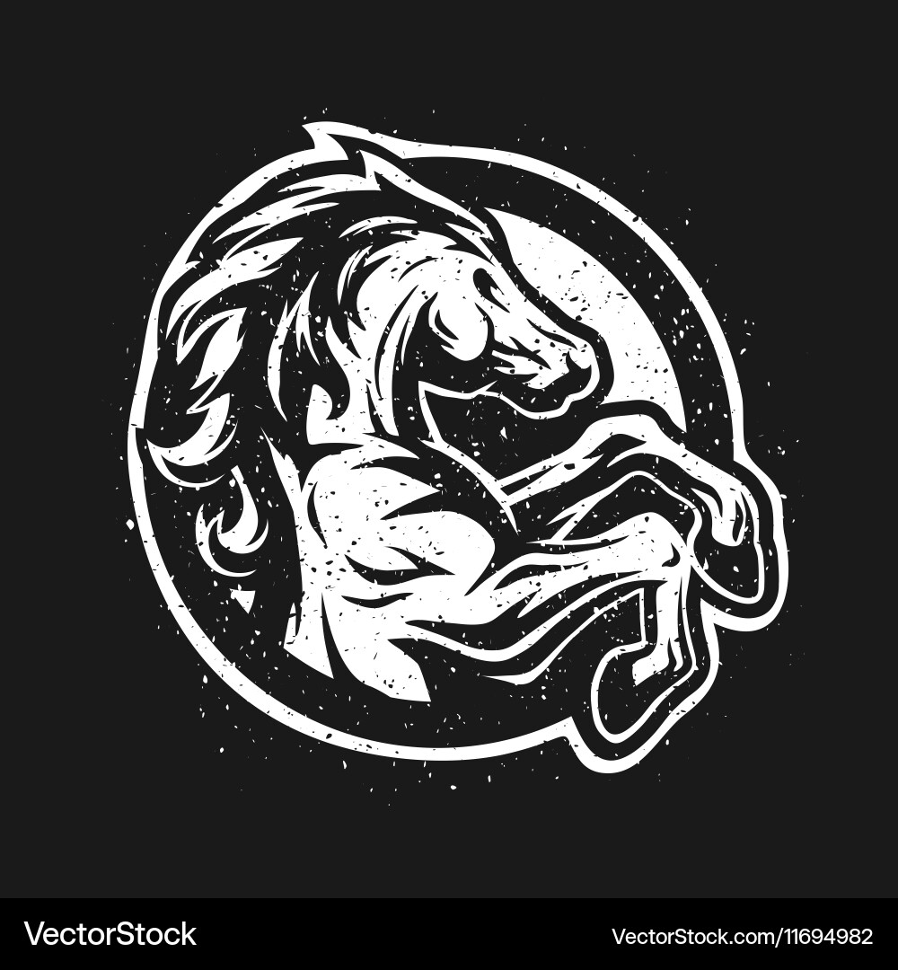 Wild Horse Symbol Emblem vector image