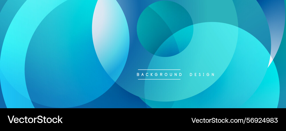Abstract blue circles overlap creating dynamic Abstract blue circles overlap creating dynamic vector image